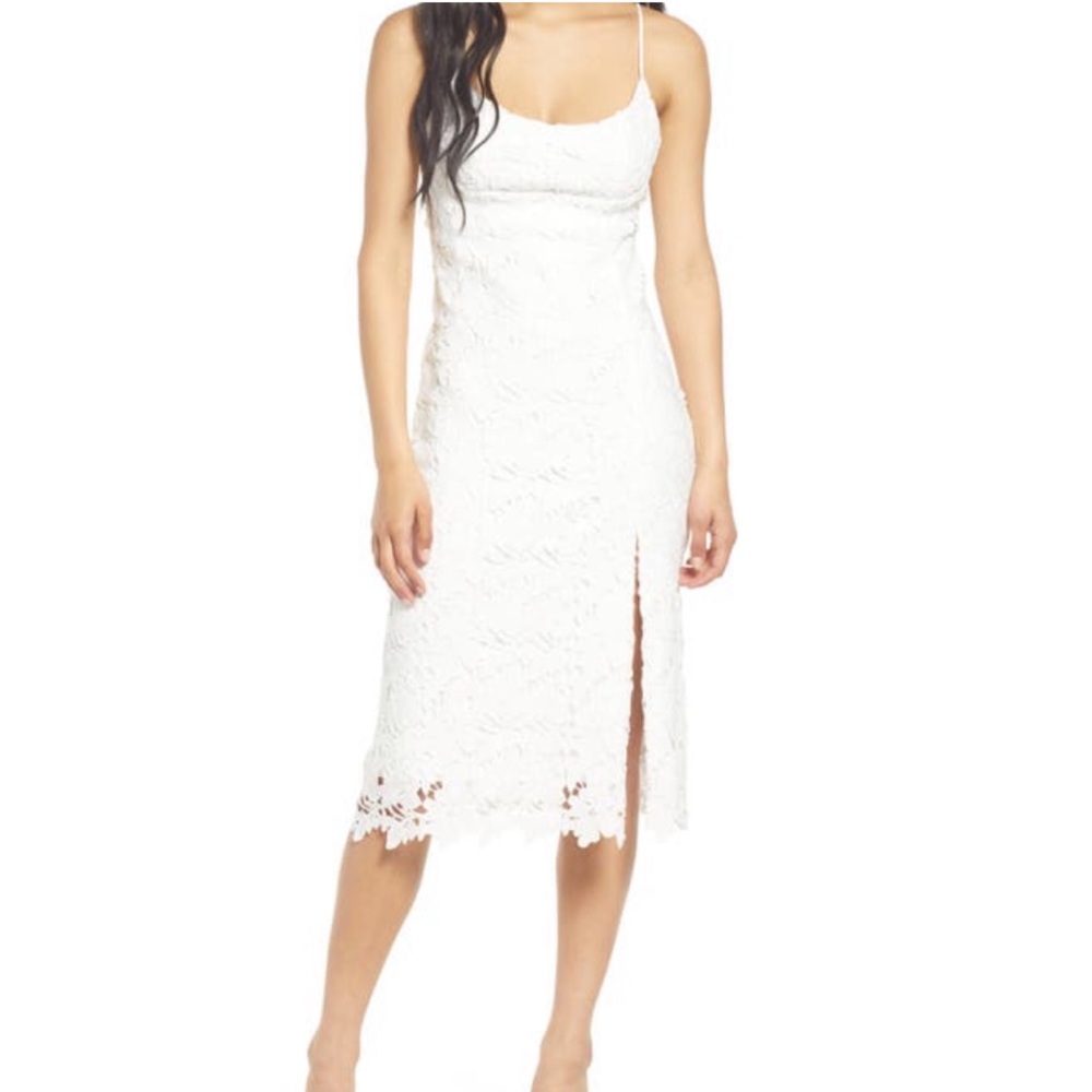 FLORET STUDIOS Lace Midi Dress
